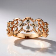 Anello in oro con Diamante Rose de France SI1 di Argyle (Annette)