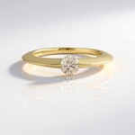 Anello in oro con Diamante Champagne I2 (de Melo Gold)