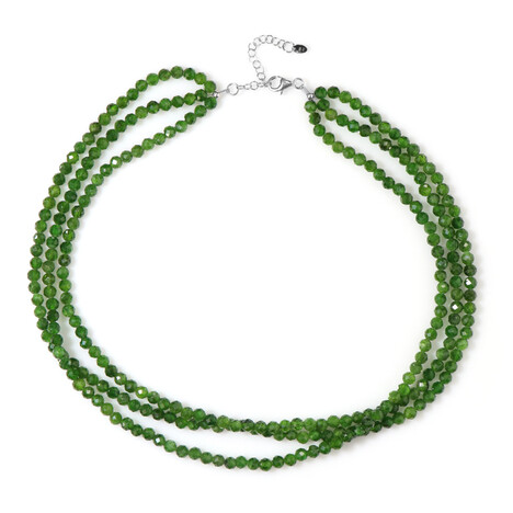 Collar en plata con Diópsido de Rusia