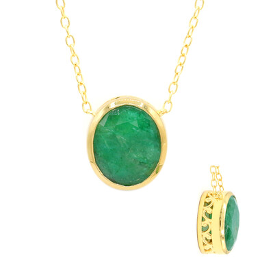 Pit D8-Smaragd-Silbercollier (Gems en Vogue)