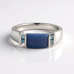 Anello in argento con Opale Blu