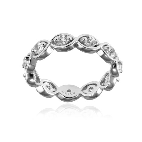 Anillo en plata con Topacio blanco