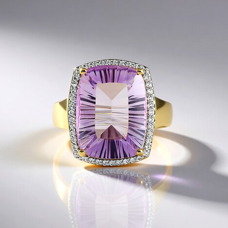 Anello in argento con Ametista Rose de France