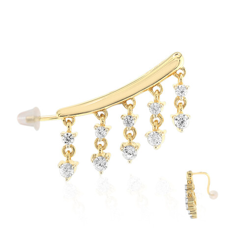 Zilveren oorbellen met zirkonen (M de Luca)