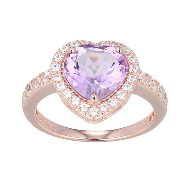 Lavendel-Amethyst-Silberring