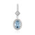 Brazilian Aquamarine Silver Pendant