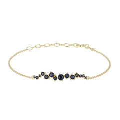 Brazalete en plata con Zafiro negro