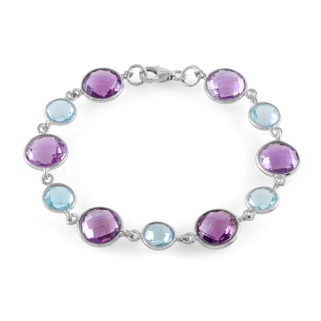 Bracciale in argento con Ametista Rose de France