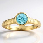 9K Ratanakiri Zircon Gold Ring (de Melo Gold)