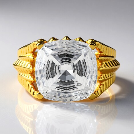 Anello in argento con Quarzo Bianco