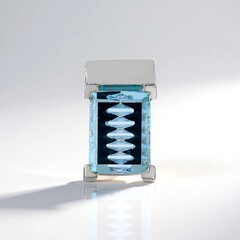 Ciondolo in argento con Topazio Blu Cielo (MONOSONO COLLECTION)