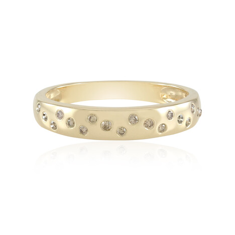 I2 Schokoladen-Brillant-Goldring (SUHANA)