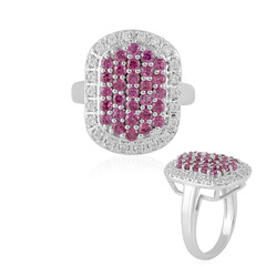 Anillo en plata con Rodolita