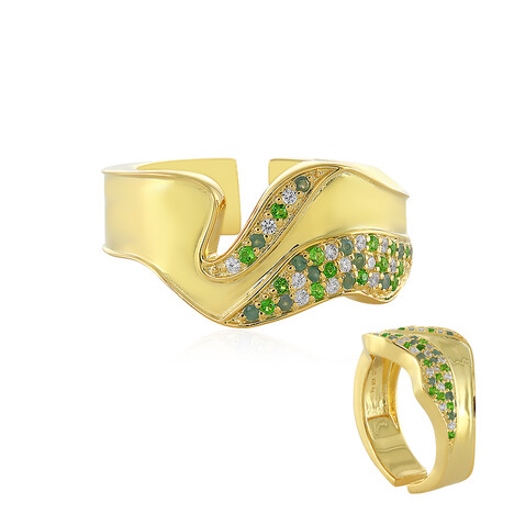 Russischer Diopsid-Silberring