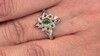 Bague en argent et Diopside de Russie