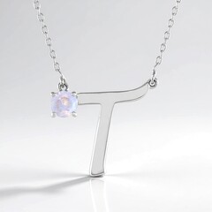 Collana in argento con Pietra di Luna Arcobaleno