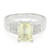 Bague pour homme en argent et Kunzite jaune canari