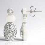 Orecchini in argento con Topazio Bianco (MONOSONO COLLECTION)