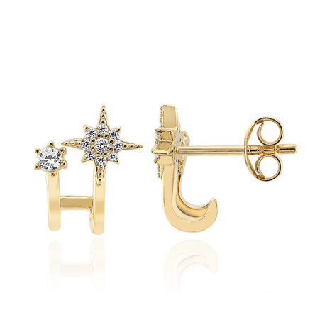 Zirkon-Silberohrringe