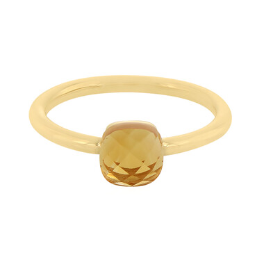 Anillo en plata con Citrino