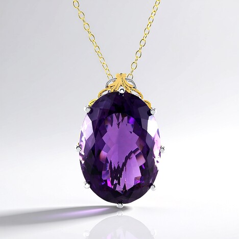 Collana in argento con Ametista Zambiana (Gems en Vogue)