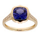Gouden ring met een AAA tanzaniet (CIRARI)