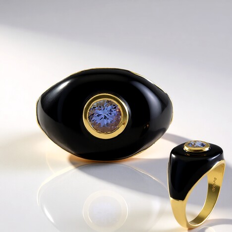 Bague en argent et Tanzanite (M de Luca)