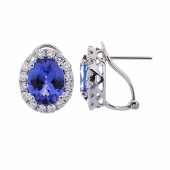 Pendientes en oro con Tanzanita AAA (CIRARI)