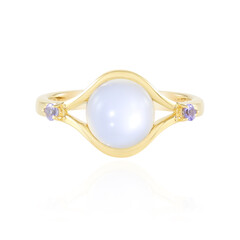 Anello in argento con Pietra di Luna Bianca (KM by Juwelo)