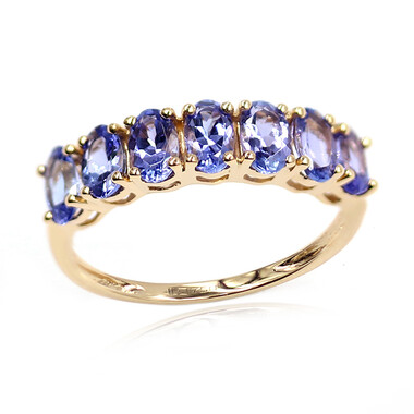 Tansanit-Goldring (Adela Gold)