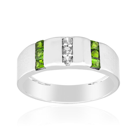 Russischer Diopsid-Silberring