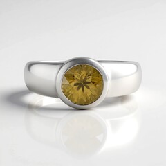 Anello in argento con Zircone Giallo