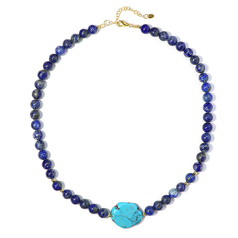 Collar en plata con Turquesa de Morenci (Riya)