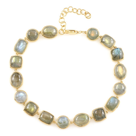 Golden maniry labradorite Silver Bracelet (KM by Juwelo)