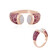 Zilveren ring met witte maanstenen (KM by Juwelo)