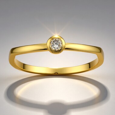 Bague en or et Diamant champagne SI2 d'Argyle (de Melo)