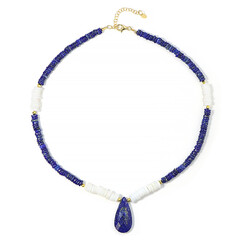 Zilveren halsketting met een lapis lazuli