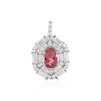 Pendentif en argent et Tourmaline rose (Adela Silber)