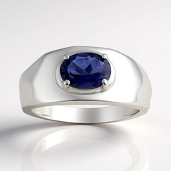 Anello in argento con Iolite del Madagascar (de Melo)