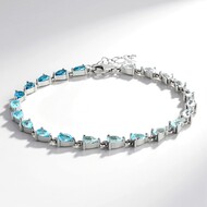 Topas-Silberarmband