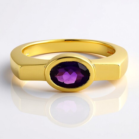 Anello in argento con Ametista (MONOSONO COLLECTION)