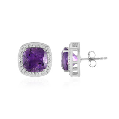 Sibirischer Amethyst-Silberohrringe