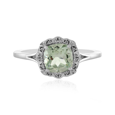 Anello in argento con Ametista Verde