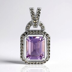 Ciondolo in argento con Ametista Rose de France (Annette classic)