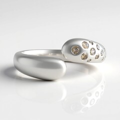 Anello in argento con Diamante Champagne I2 (de Melo Essence)