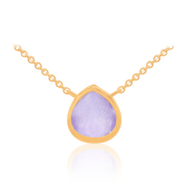 Collier en argent et Jade lavande