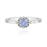 Zilveren ring met een Blauwe Ceylon saffier