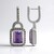 Orecchini in argento con Ametista Rose de France (Annette classic)