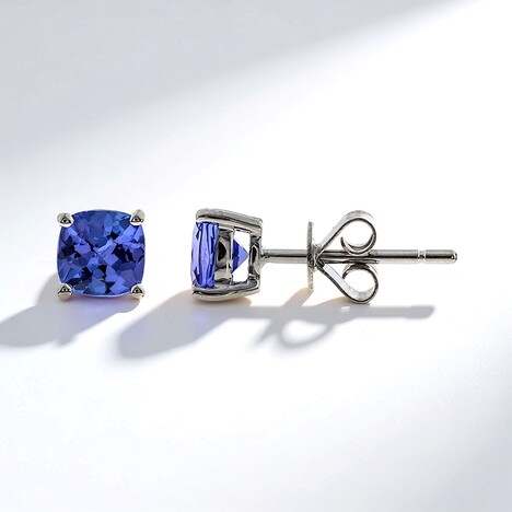 Boucles d'oreilles en or et Tanzanite AAA