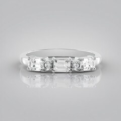 Anello in argento con Zaffiro Bianco